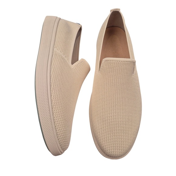 Rothys Mens Ravello Slip On Sneakers Beige Knit Sustainable Shoes Loafers Sz 11